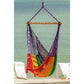 Mayan Legacy Extra Large Outdoor Cotton Mexican Hammock Chair in Rainbow Colour