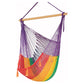 Mayan Legacy Extra Large Outdoor Cotton Mexican Hammock Chair in Rainbow Colour