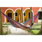 Outdoor undercover cotton Mayan Legacy hammock with hand crocheted tassels King Size Colorina