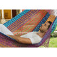 Outdoor undercover cotton Mayan Legacy hammock with hand crocheted tassels King Size Colorina