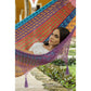 Outdoor undercover cotton Mayan Legacy hammock with hand crocheted tassels King Size Colorina