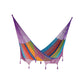 Outdoor undercover cotton Mayan Legacy hammock with hand crocheted tassels King Size Colorina