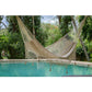 Outdoor undercover cotton Mayan Legacy hammock with hand crocheted tassels King Size Marble