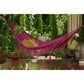 Outdoor undercover cotton Mayan Legacy hammock with hand crocheted tassels King Size Mexican Pink