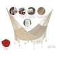 Outdoor undercover cotton Mayan Legacy hammock with hand crocheted tassels Queen Size Marble Colour