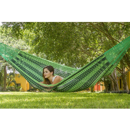 Outdoor undercover cotton Mayan Legacy hammock Family size Jardin