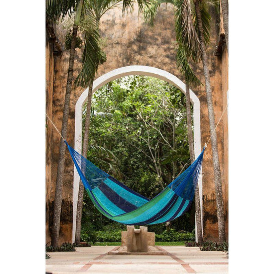 Outdoor undercover cotton Mayan Legacy hammock Family size Oceanica