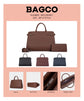 Bagco Bravura Leather Tote Set-Coffee