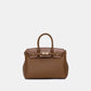Chrisbella Elodie Leather Satchel-Mud