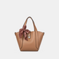 Bagco Noelle Leather Tote-Apricot