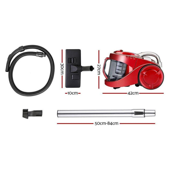 Devanti 2200W Bagless Vacuum Cleaner Red