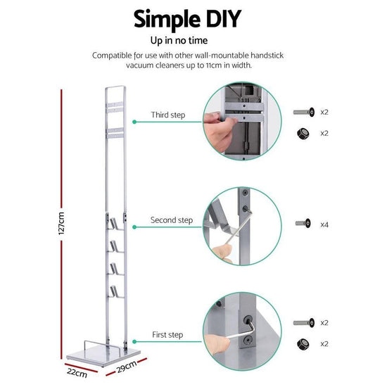 Artiss Freestanding Dyson Vacuum Cleaner Stand for V6 7 8 10 11 Silver