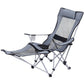 Weisshorn Camping Chair Adjustable Reclining Portable Outdoor Folding Chair Grey