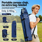 Weisshorn Camping Chair With Canopy Folding Outdoor Portable Seat Lightweight Beach Picnic Fishing Capacity 120KG Navy Blue