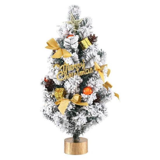 Jingle Jollys Tabletop Christmas Tree 60CM Snowy Xmas Tree Tree Topper Ornaments