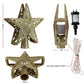 Jingle Jollys Christmas Tree Topper Star Snowflake Projector Party Glitter Gold
