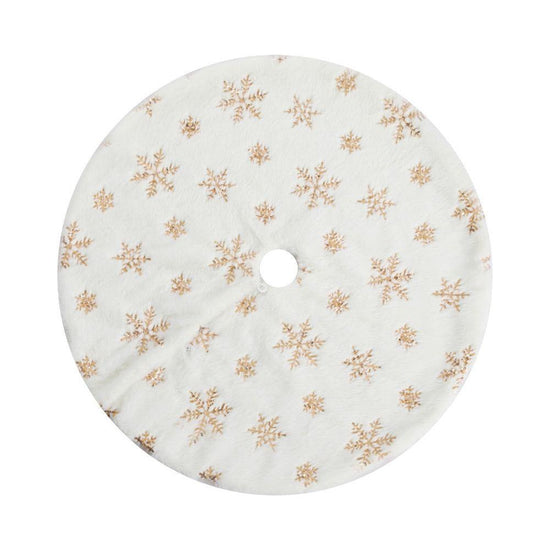 Jingle Jollys Christmas Tree Skirt 90cm Snowflake Ornaments Xmas Decorations