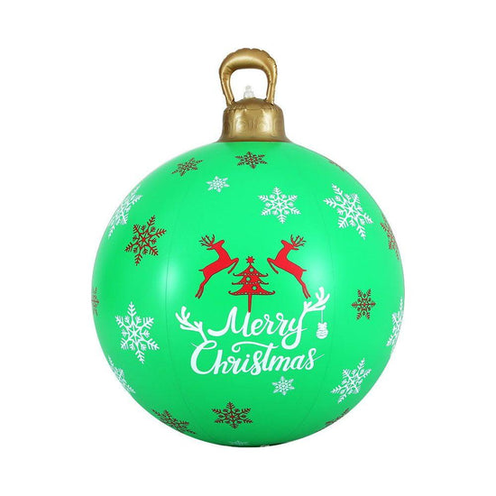 Jingle Jollys Christmas Inflatable Ball Bauble 60cm Outdoor Decoration Green