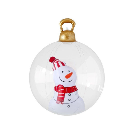 Jingle Jollys Christmas Inflatable Ball 60cm Snowman Decoration Giant Bauble