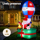 Jingle Jollys Christmas Inflatable Santa in Ballon 2.8M Height LED Decorations Illuminated