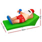 Jingle Jollys Christmas Inflatable Santa Bench 1.8M LED Illuminated Decorations