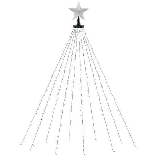 Jingle Jollys 2.5M Christmas Lights Waterfall String Light 300 LED Star Topper