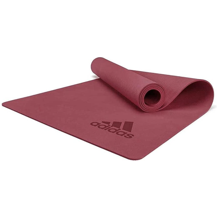 Adidas Premium Yoga Mat 5mm Exercise Training Floor Gym Fitness Pilates - Mystery Ruby