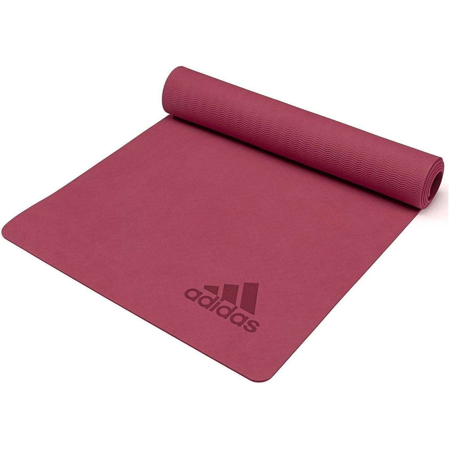 Adidas Premium Yoga Mat 5mm Exercise Training Floor Gym Fitness Pilates - Mystery Ruby