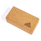 Adidas Yoga Cork Block Home Gym Fitness Exercise Pilates Tool Brick - Brown