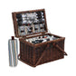 Alfresco 4 Person Picnic Basket Set Deluxe Folding Outdoor Insulated Liquor bag