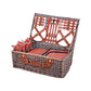 Alfresco 4 Person Picnic Basket Wicker Picnic Set Outdoor Insulated Blanket