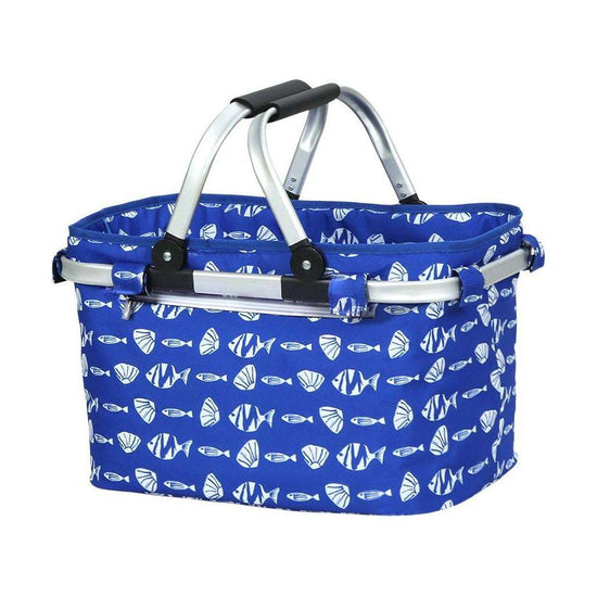 Alfresco Picnic Bag Basket FoldingHamper Camping Hiking Insulated