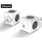 Allocacoc PowerCube Extended USB Powerboard 4-Outlets 2 USB Ports Grey-White 1.5m