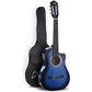 Alpha 34" Inch Guitar Classical Acoustic Cutaway Wooden Ideal Kids Gift Children 1/2 Size Blue