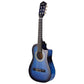 Alpha 34" Inch Guitar Classical Acoustic Cutaway Wooden Ideal Kids Gift Children 1/2 Size Blue