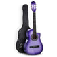 Alpha 34" Inch Guitar Classical Acoustic Cutaway Wooden Ideal Kids Gift Children 1/2 Size Purple