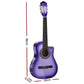 Alpha 34" Inch Guitar Classical Acoustic Cutaway Wooden Ideal Kids Gift Children 1/2 Size Purple