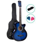 ALPHA 38 Inch Wooden Acoustic Guitar Blue