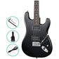 Alpha Electric Guitar Music String Instrument Rock Black Carry Bag Steel String