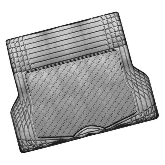 ALUMINIUM LOOK 1-Piece Boot Mat - CARBON [Rubber/Aluminium Look]