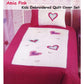 Amia Hearts Embroidered Quilt Cover Set Single - Magdasmall