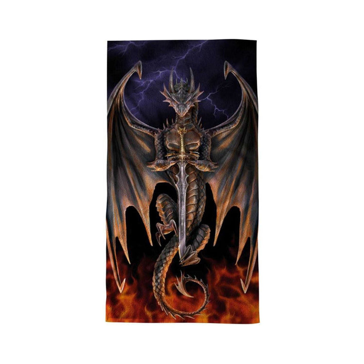 Anne Stokes Dragon Warrior Beach Towel 75 x 150 cm