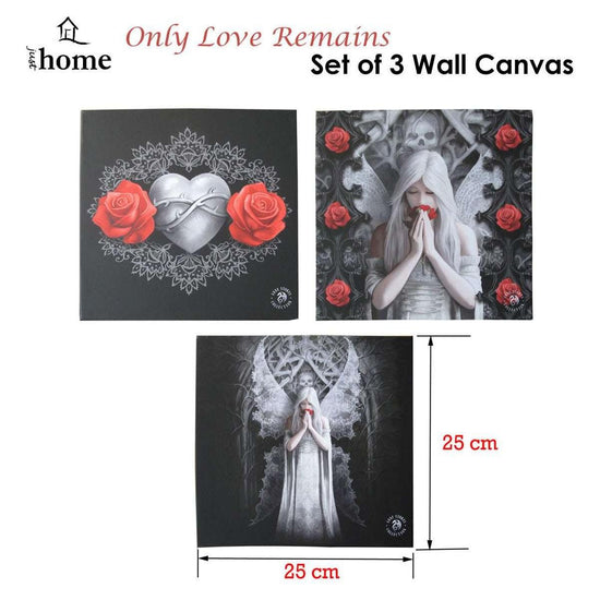 Anne Stokes Set of 3 Only Love Remains Wall Canvas