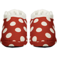 ARCHLINE Orthotic Slippers CLOSED Back Scuffs Moccasins Pain Relief - Red Polka Dots - EUR 41 (Womens 10 US)