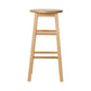 Artiss 2x Bar Stools Round Chairs Wooden Nature