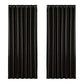 Artiss 2X Blockout Curtains Blackout Window Curtain Eyelet 240x230cm Black Shine