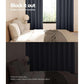 Artiss 2X Blockout Curtains Blackout Window Curtain Eyelet 240x230cm Charcoal - Magdasmall