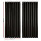 Artiss 2X Blockout Curtains Blackout Window Curtain Eyelet 300x230cm Black Shine - Magdasmall