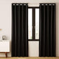 Artiss 2X Blockout Curtains Blackout Window Curtain Eyelet 300x230cm Black Shine - Magdasmall