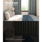 Artiss 2X Blockout Curtains Blackout Window Curtain Eyelet 300x230cm Grey Shine - Magdasmall